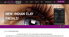 Desktop Screenshot of cedarridgesalon.com